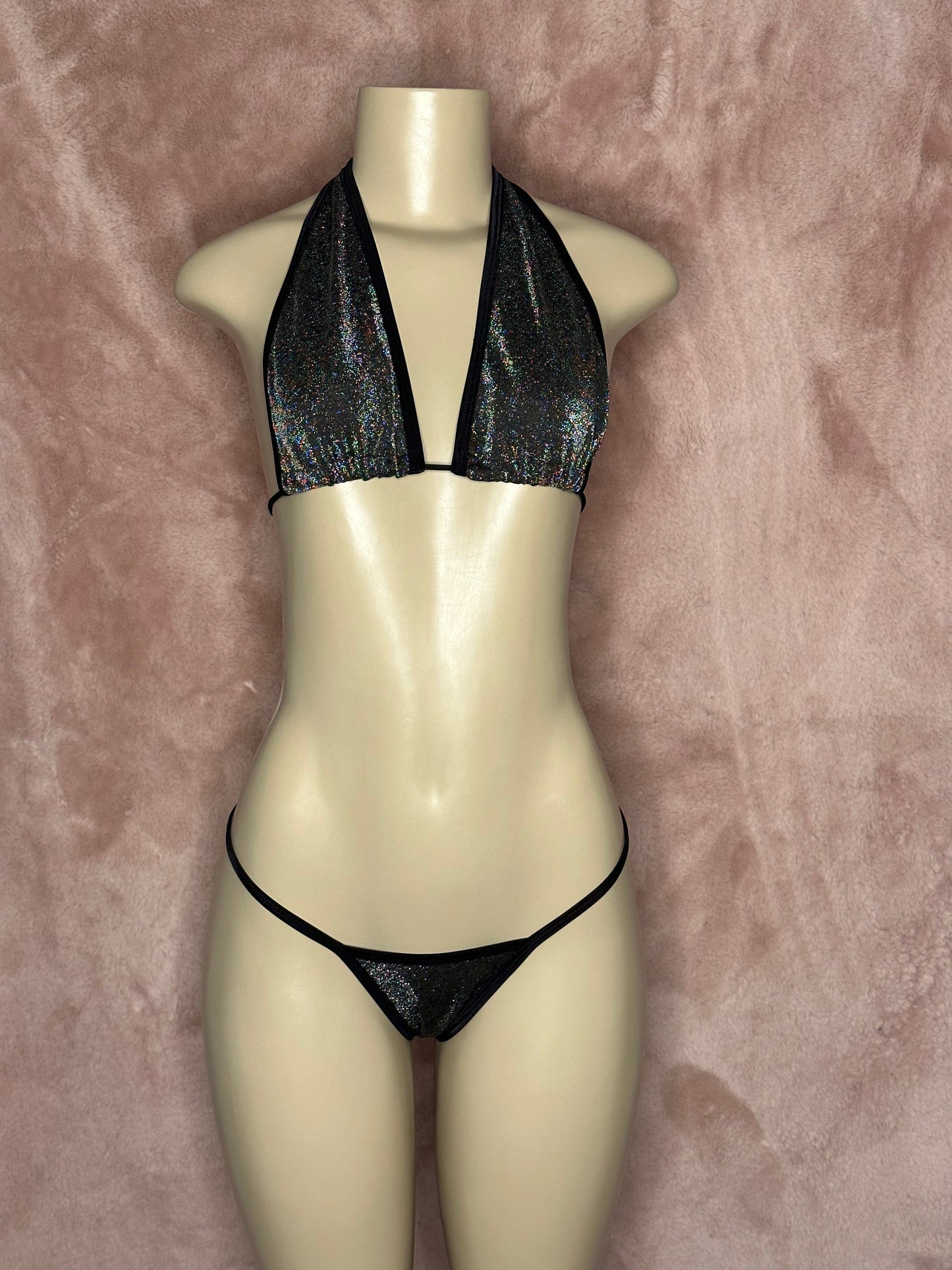 Full coverage Bikini - Sparkle Black