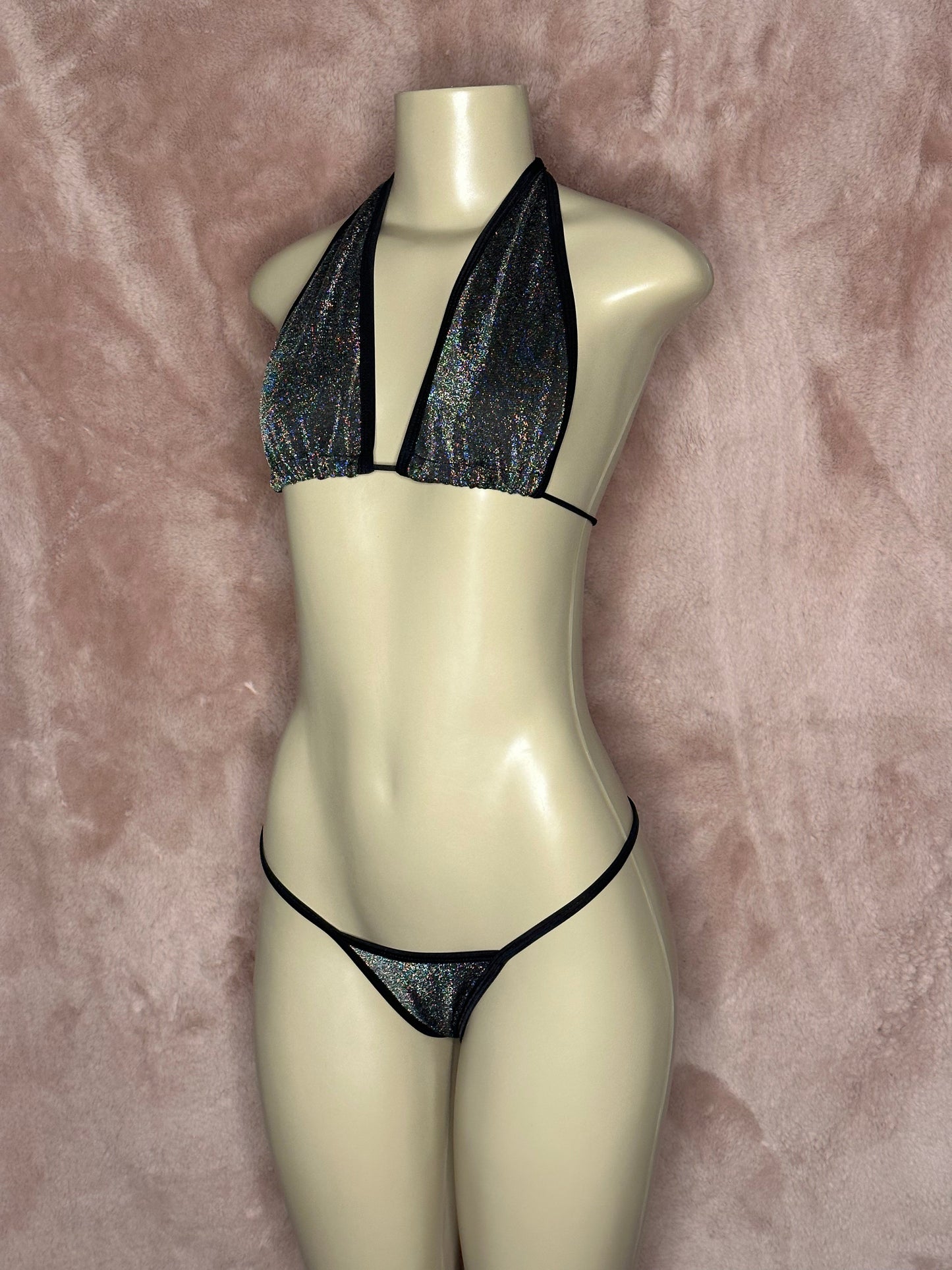 Full coverage Bikini - Sparkle Black