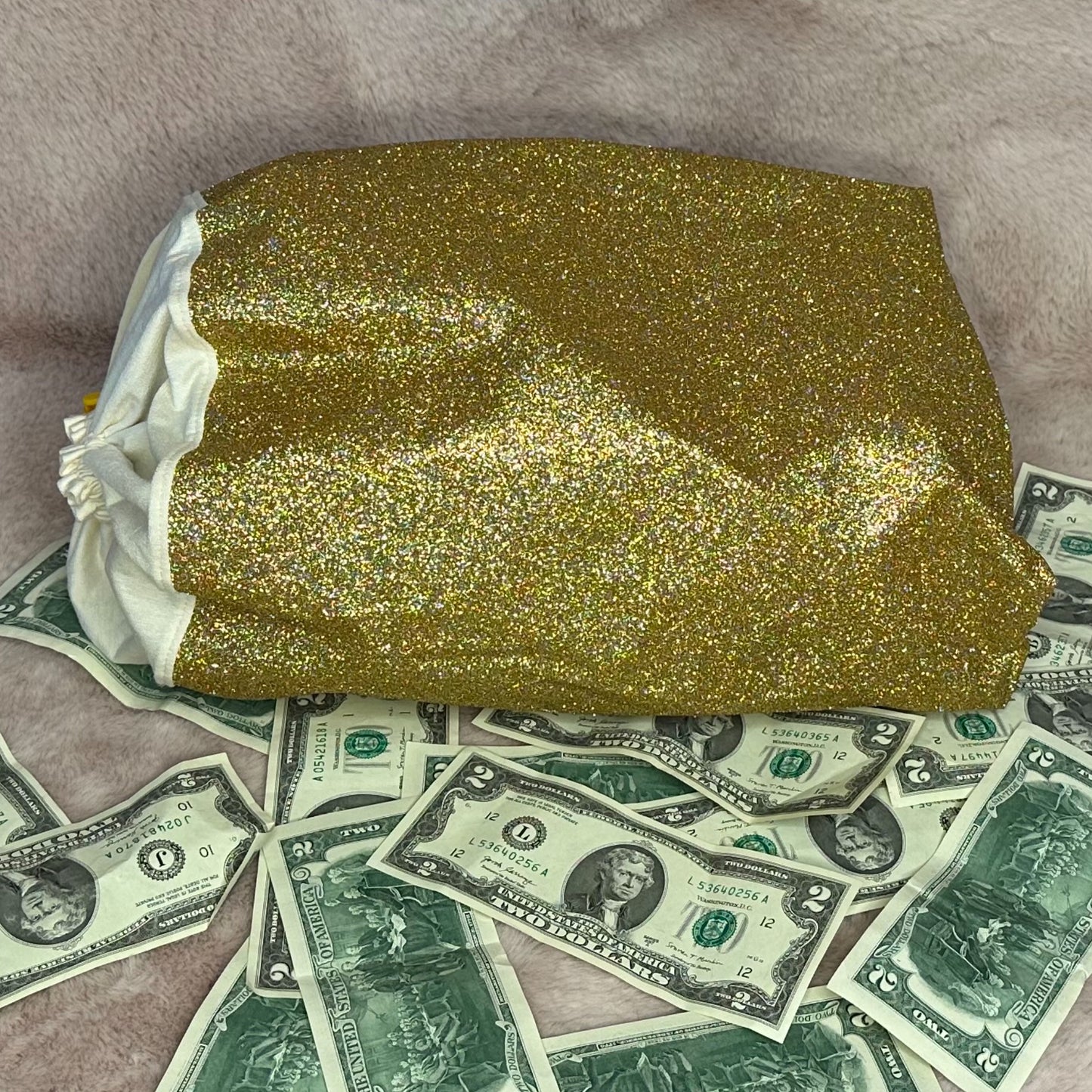 Glitter Money Bag