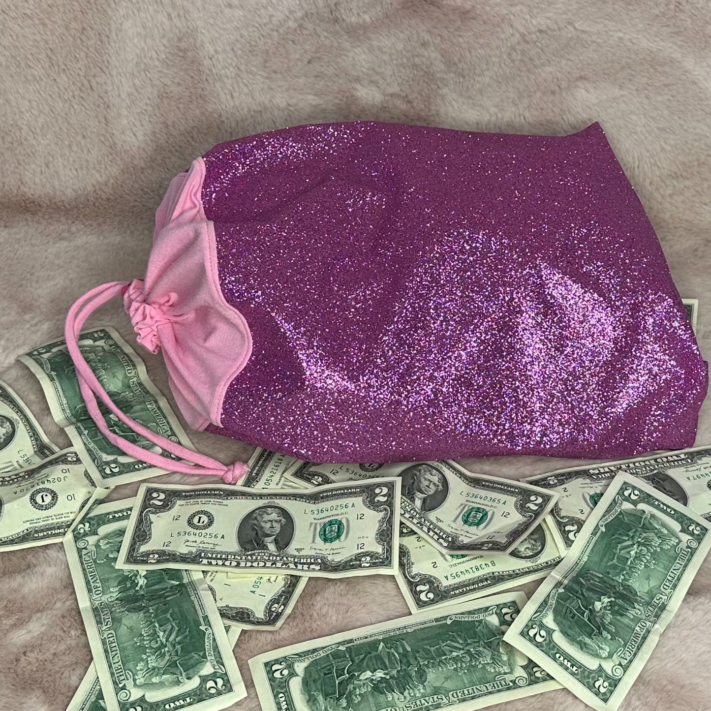 Glitter Money Bag