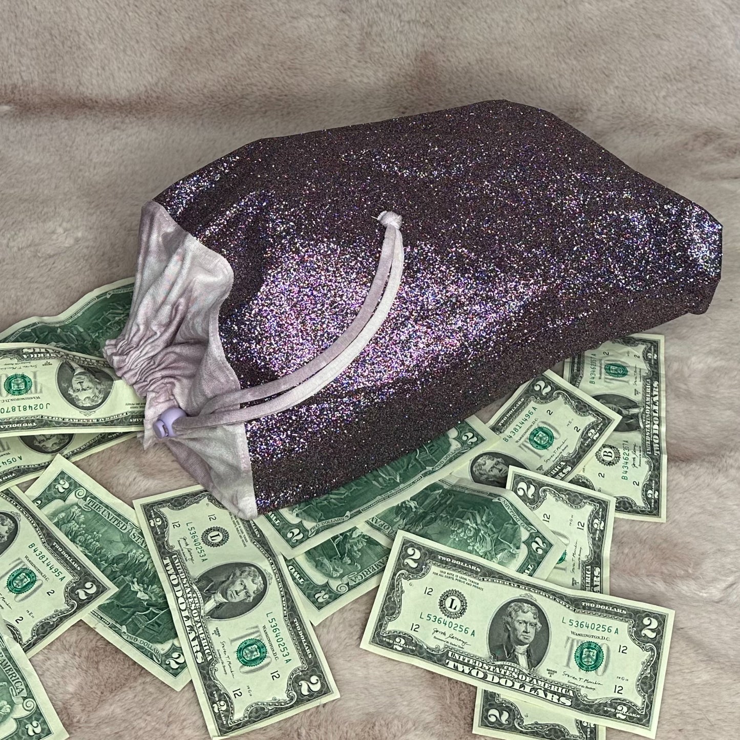 Glitter Money Bag