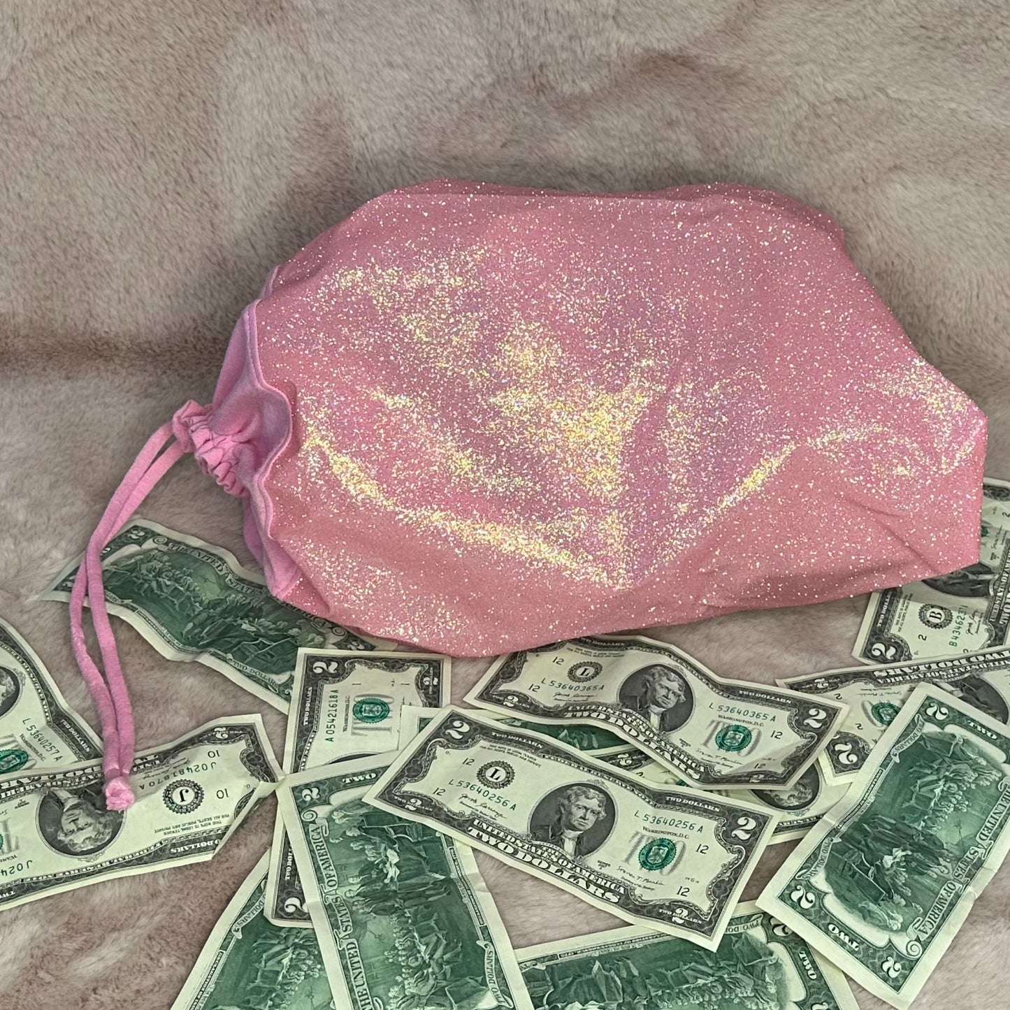 Glitter Money Bag